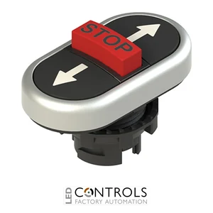 E2 1PTRS9AABF Pizzato Triple lower flush pushbutton, with marking
