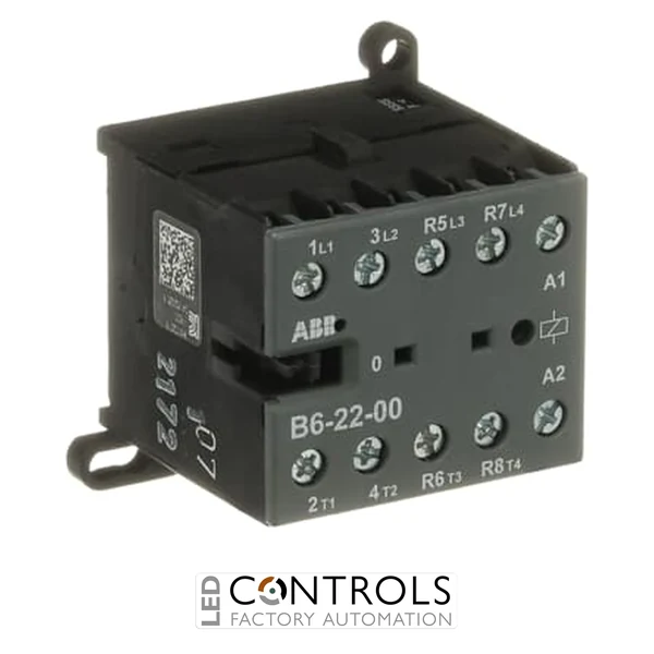 GJL1211501R0001 ABB B6-22-00-01 B6 Mini Contactor 24 V AC Coil 2NO 2NC Screw Terminals
