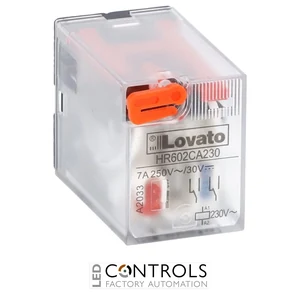 HR602CA230 - INDUSTRIAL RELAY 2C/O 7A 230VAC + LED