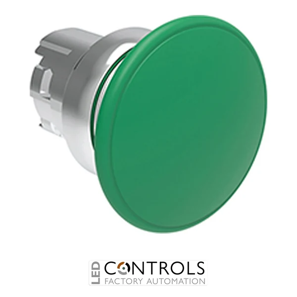 LOVATO LPSB6143 GREEN MUSHR-HEAD MET.BUTTON SPRING RET.