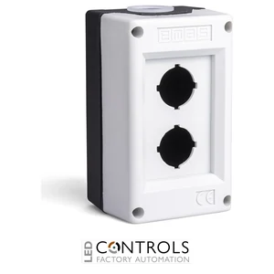 EMAS PK2BOS EMAS PLASTIC CNTRL BOX 2 HOLES GRAY-BLACK EMPTY