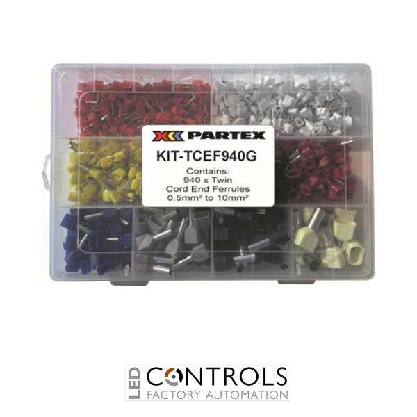 KIT-TCEF940-G Partex single insulated cord end ferrule