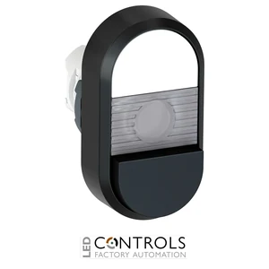 1SFA611145R1108 ABB MPD16-11C Illuminated Double Pushbutton White/Black with Clear Indicator