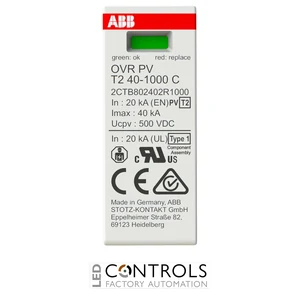 2CTB802402R1000 ABB OVR PV T2 40-1000 C Type 2 PV Surge Protection Cartridge