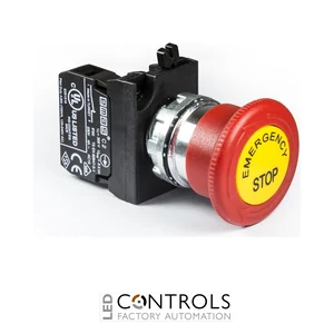 EMAS CM200EE EMAS CM EMER. PUSH BUTTON 1NC 40 MM TURN TO RELEASE WITH NUT WITH LEGEND