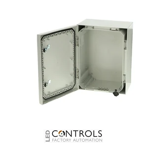 8120007N Fibox ARCA 403021 No MP Cabinet, Polycarbonate Grey cover, 2-point locking, hinges on the long side