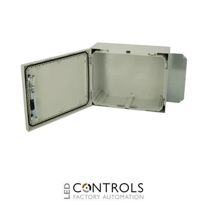 8120105N Fibox ARCA 405021S No MP Cabinet, Polycarbonate Grey cover, Swinghandle, hinges on the short side