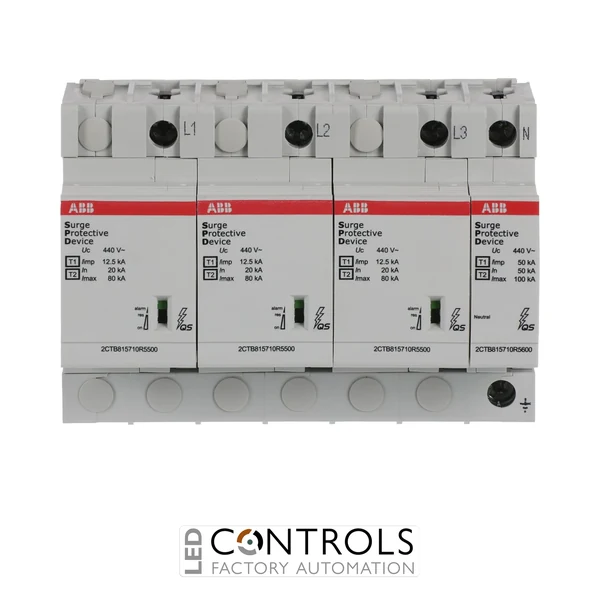 2CTB815710R4800 ABB OVR T1-T2 3N 12.5-440s P QS Type 1 + Type 2 Surge Protective Device