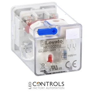 HR702CD110 - IND. RELAY 8 PINS 2C/O 10A 110VDC+LED