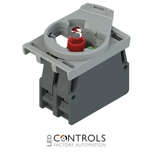 E2 AC-XXBC0039 Pizzato Complete unit with red LED holder, contact block 1NO and fixing adapter