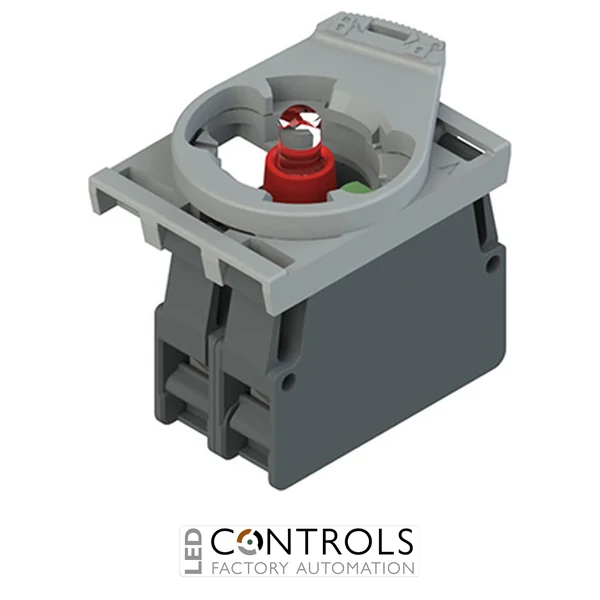 E2 AC-XXBC0039 Pizzato Complete unit with red LED holder, contact block 1NO and fixing adapter
