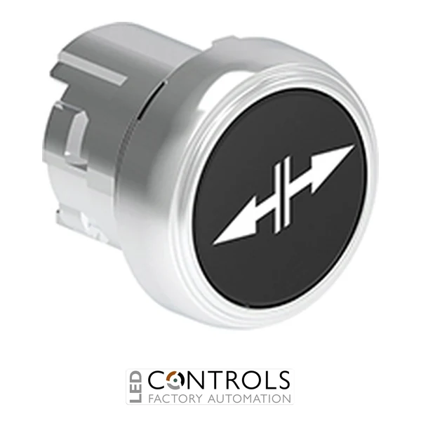 LOVATO LPSB1502 BLACK FLUSH MET. PUSH-BUTTON II