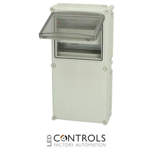 2550021 Fibox THL24-1 Modular component enclosure, grey screw cover with inspection window, 2x13 modules