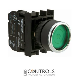 EMAS B100FY EMAS B STAY-PUTPUSH BUTTON 1NO GREEN
