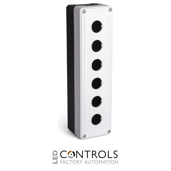 EMAS PY6BOS EMAS BLACK GREY PL CNTRL BOX 6 HOLES EMPTY