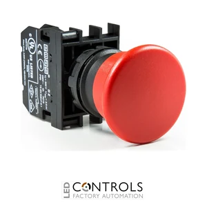 EMAS B200MK EMAS B MUSHROOM HEAD PUSH BUTTON WITH ADAPTER STOP RED