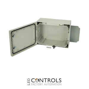8120023 Fibox ARCA 304021 Cabinet, Polycarbonate Grey cover, 2-point locking, hinges on the short side