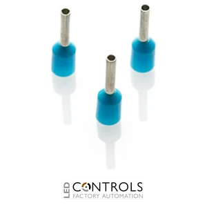CEF7512F-C Partex single insulated cord end ferrule, 0.75mm², 12mm barrel, Blue, pack of 100