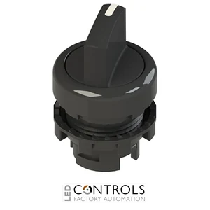 E2 1SE12EVA11AB Pizzato Short handle selector, 2 positions black with marking