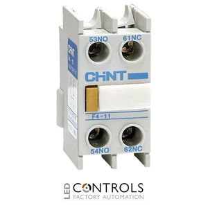nc1-f402 chint contactor head mount auxillary block with 2nc contacts