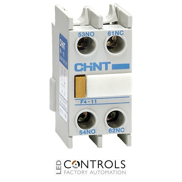 nc1-f402 chint contactor head mount auxillary block with 2nc contacts