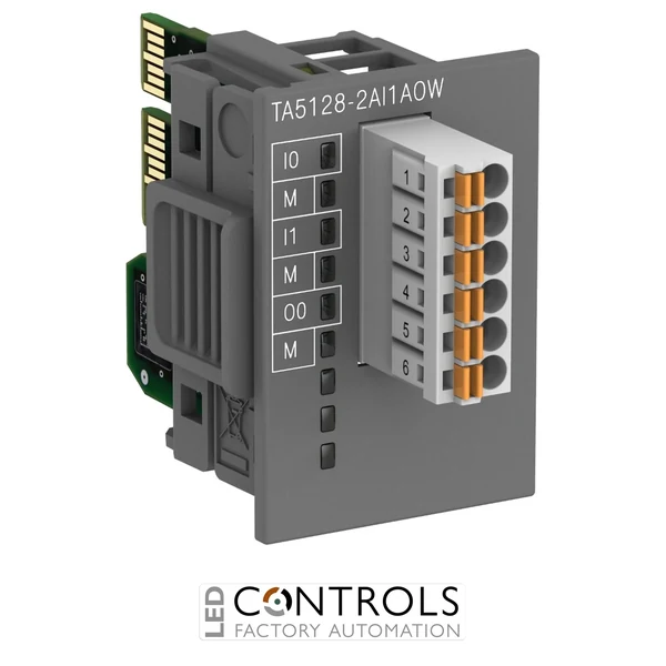 1SAP187100R0205 ABB TA5128-2AI1AOW AC500,analog in/out mod. option board, 2AI U, 1AO U/I, 10Bit, Spring terminals, Wide temperature