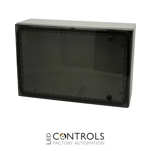 8121026N Fibox ARCA 406021T No MP Cabinet, Polycarbonate Transparent cover, 2-point locking, hinges on the short side, without mountingplate