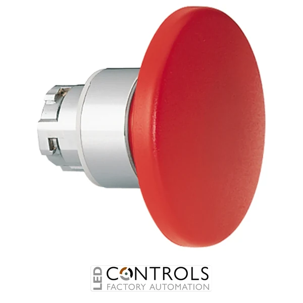 8LM2TB6164 - RED MUSHROOM-HEAD BUTTON SPRING RETURN
