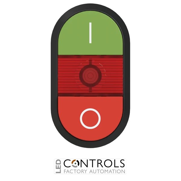 1SFA611142R1101 ABB MPD13-11R Illuminated Green/Red Double Pushbutton with Red Indicator