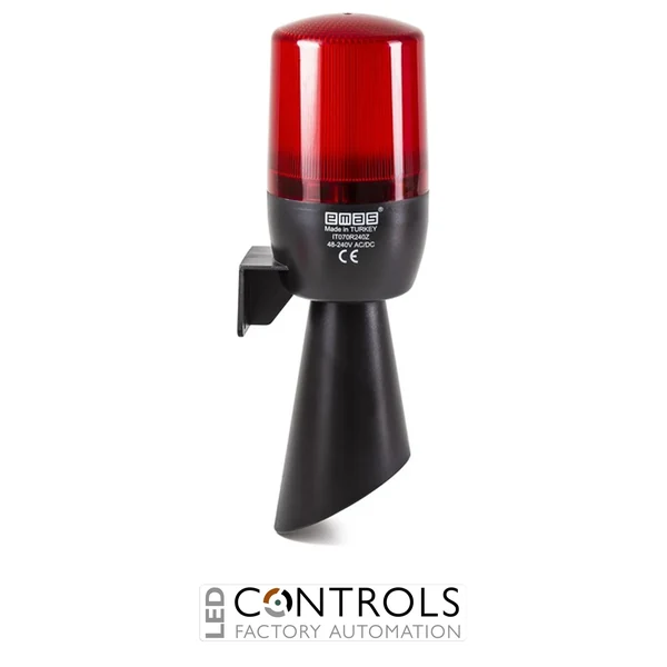 EMAS IT070R240Z EMAS IT SERIES RED 48-240V AC/DC LED HORN 70MM