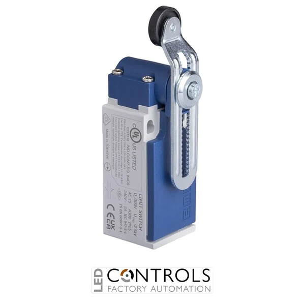 EMAS L5K13MEP124 EMAS L5 SERIES LIMIT SW. SNAP ACTION 1NC+1NO- SHORT PLASTIC ROLLER