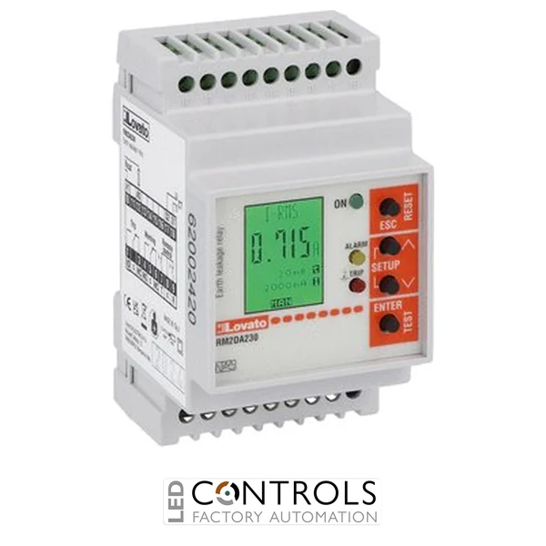 RM2DA230 Lovato EARTH LEAK. RELAY 2OUT DISPLAY 230VAC
