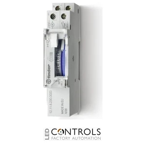 Finder 12.11.8.230.0000 12 Series Digital Time Switches Daily, 17.5 mm wide, With power back-up, 1 Pole 16 Amp 230 Volt AC