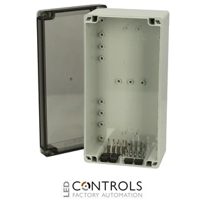 7025780 Fibox PCTQ3 122410 Enclosure, Polycarbonate Smoked transparent cover (quick-locking)