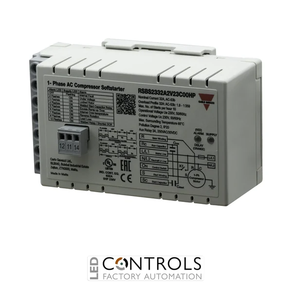RSBS2332A2V23C00HP - 1PH COMP SOFTSTART 230V 32A+AUX RELAY SC-E