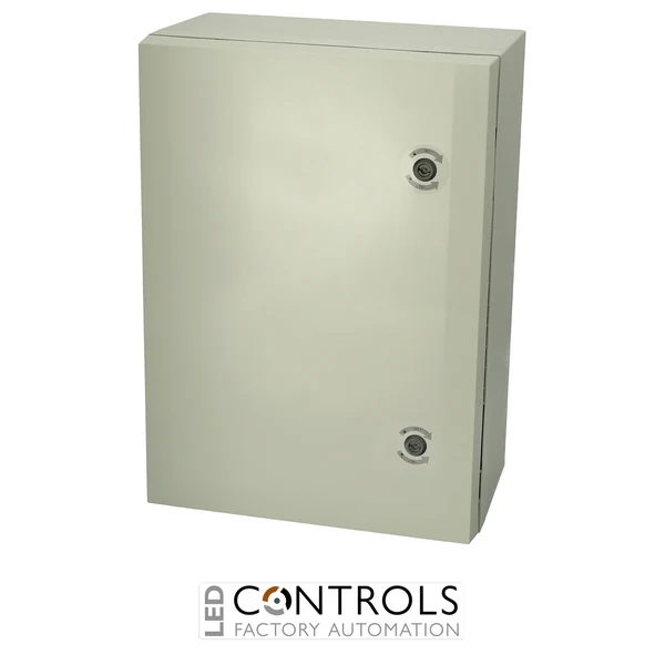 8120017 Fibox ARCA 705030 Cabinet, Polycarbonate Grey cover, 2-point locking, hinges on the long side