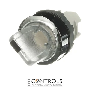 1SFA611201R3108 ABB M2SS2-31C Clear Two-Position Illuminated Maintained Selector Switch - image 2