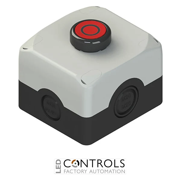 ES AC31002 Pizzato Complete unit with enclosure, flush pushbutton and contacts