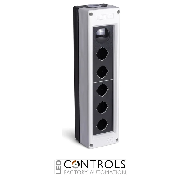 EMAS PK5BOS EMAS PLASTIC CNTRL BOX 5 HOLES GRAY-BLACK EMPTY