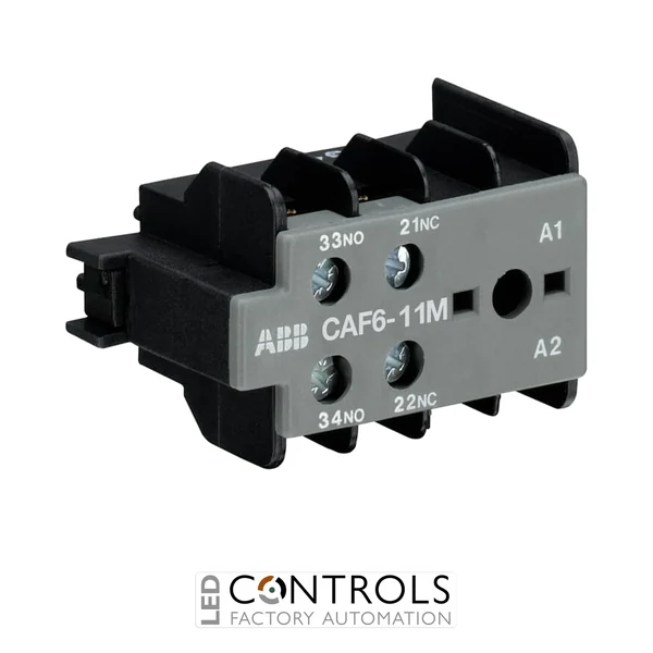 GJL1201330R0003 ABB CAF6-11M Auxiliary Contact Block 1NO 1NC Front Mount