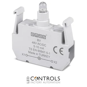 EMAS BV EMAS B CONTACT BLOCK WITH BLUE LED 48 V DC/DC