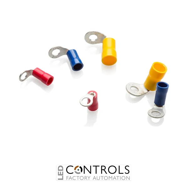 YR84/RA Partex Ring Terminals, M8, Yellow, pack 100