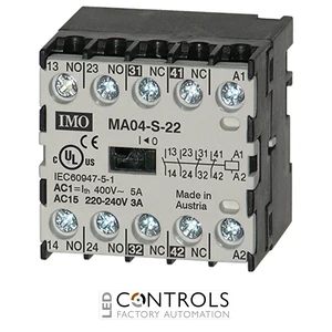 MA04-S-2248AC IMO Micro Contactor 4 Pole Relay 2P NO, 2P NC, 3A AC15