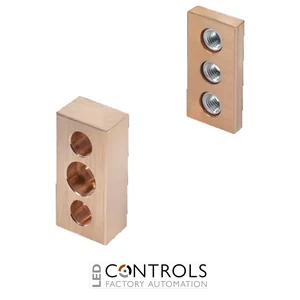 SV9676.520 Rittal Contact maker E-Cu WH: 100x20mm for 2 strands (Flat-PLS)