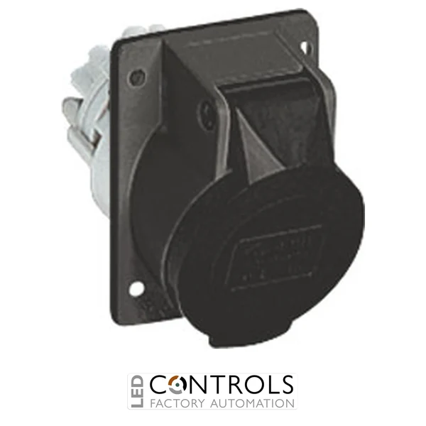 PN1663PI Ilme Black entertainment inclined socket 16 amp 230v 3p IP44