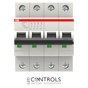ABB S204M-D1 MCB - 4P - D Curve - 1A - 10/15kA