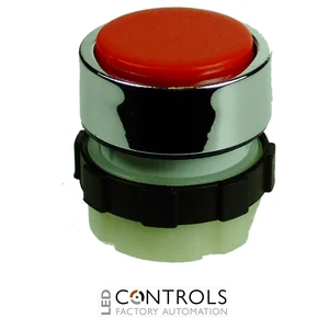 BC3DRED IMO Pushbutton Spring Return Red, Chrome Bezel