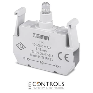 EMAS BK EMAS B CONTACT BLOCK RED LED 100-230 V AC/DC