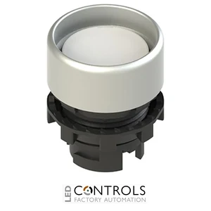 E2 1PU2P2290 Pizzato Spring-return white booted pushbutton
