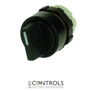 BS3KN1 IMO Rotary Knob, 3 Position Spring Return 60deg, Black Bezel